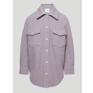 Aritzia Wilfred Ganna Merino Wool Shacket in Gull Grey EUC